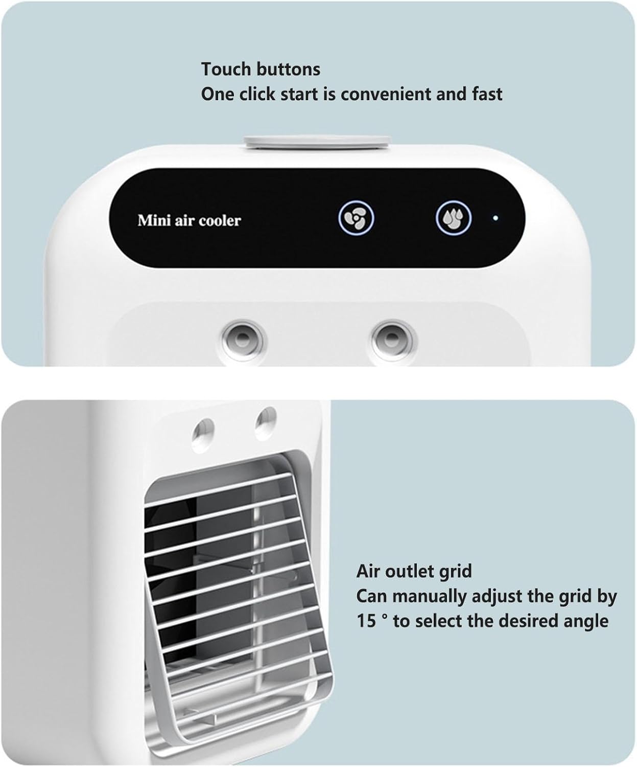 Desk Blower Fan - Adjustable USB Humidifier Mist Fan for Tabletop image 2