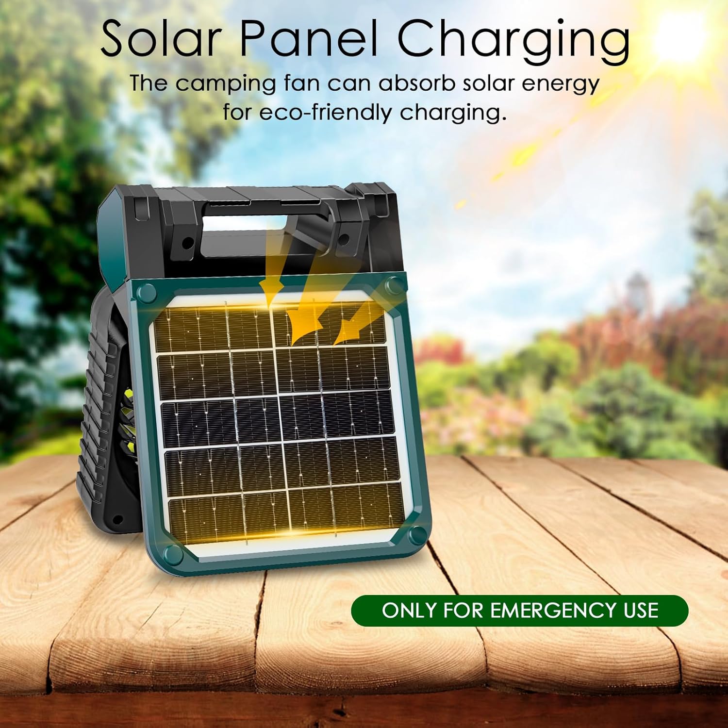 Sendowtek Portable Camping Battery Fan with Solar Panel image 7
