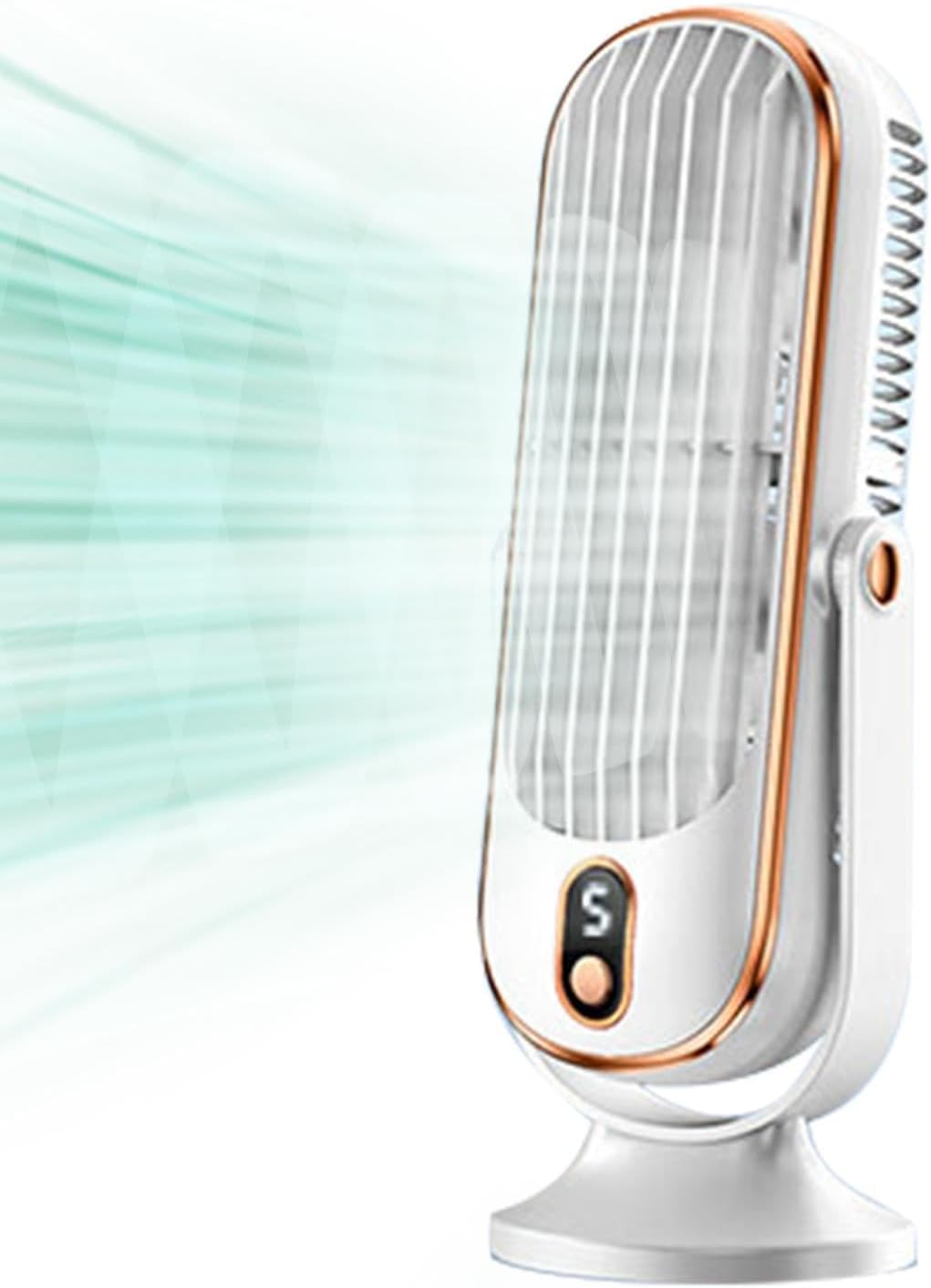 Fulenyi Powerful Air Quiet Fan, USB Rechargeable Oscillating Fan with 5 Wind Speeds image 1