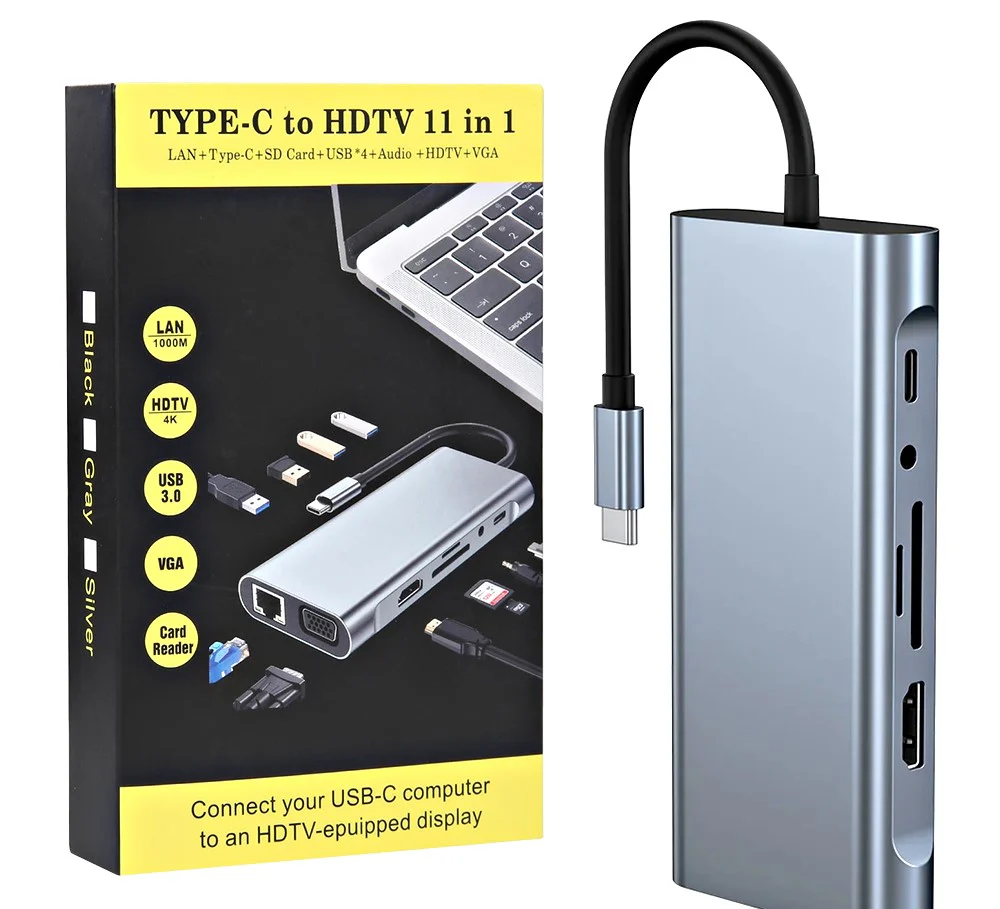 McDodo 11-Port Type-C Hub color option