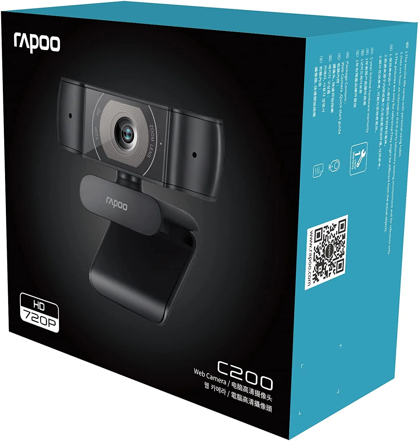 Rapoo C200 HD 720P Web Camera image 1