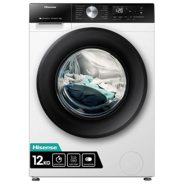 Hisense 3S Series WF3S1243BW 12kg WiFi Connected Washing Machine – White image 1