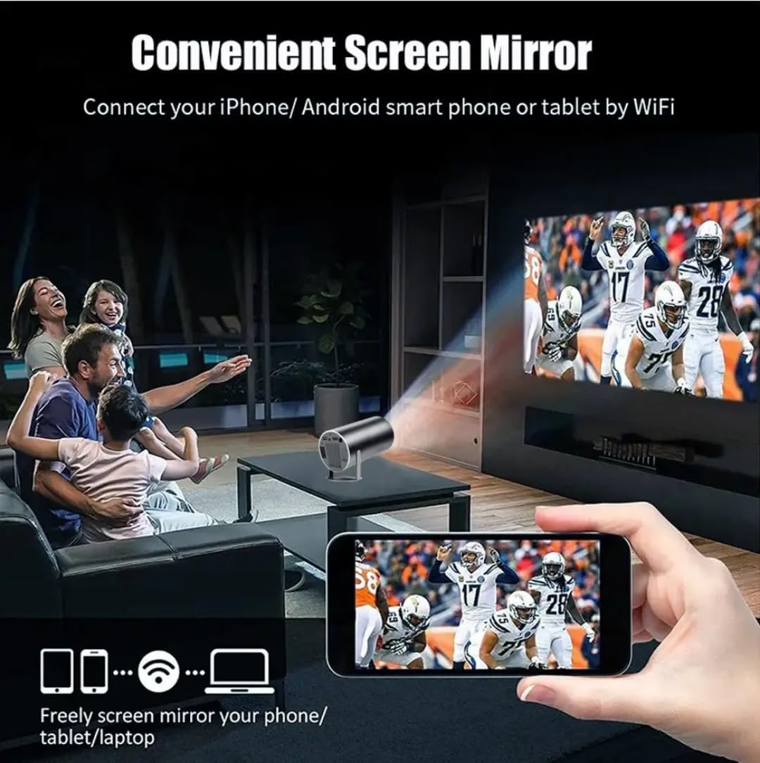 Mini Portable Projector 1080P Supported – Home Theater & Outdoor Movie Projector with HDMI/USB/AV image 3