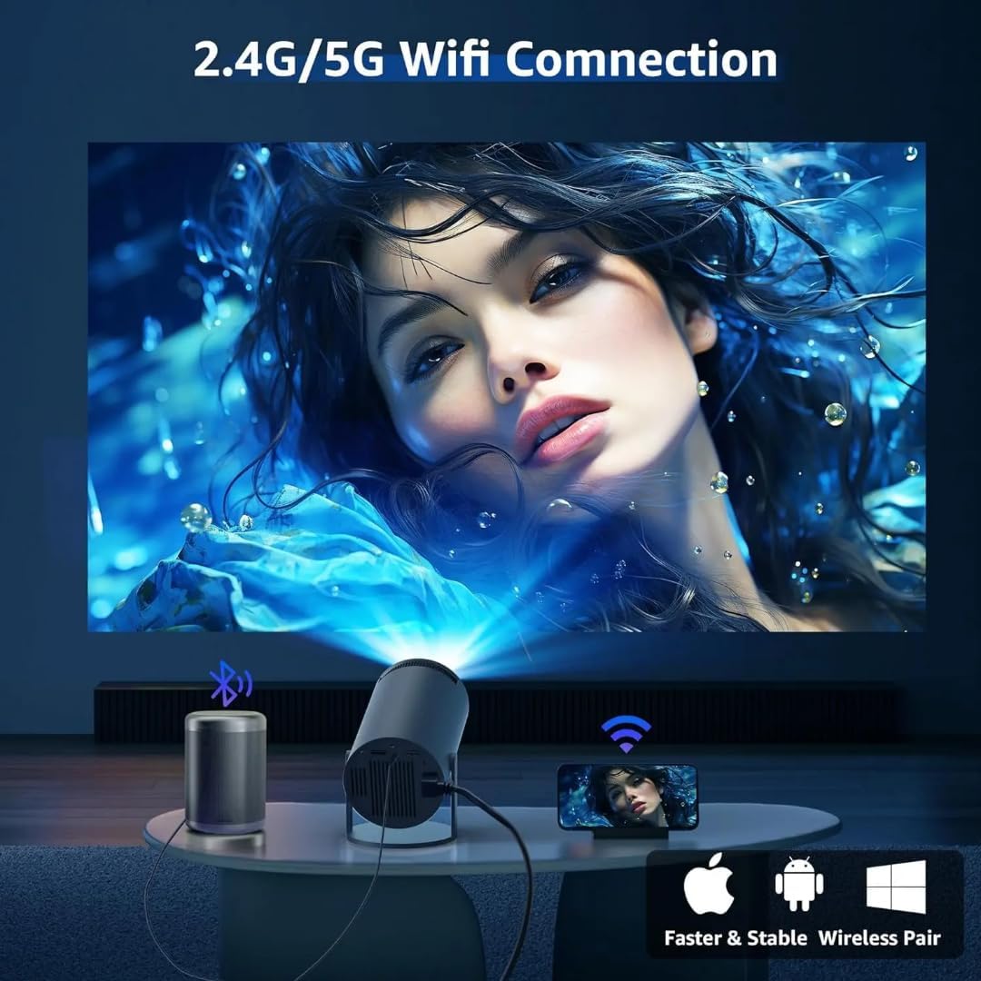 Mini Portable Projector 1080P Supported – Home Theater & Outdoor Movie Projector with HDMI/USB/AV image 2