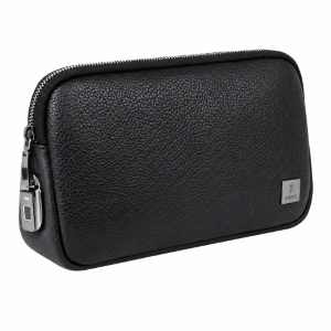 Wiwu Alpha Fingerprint Lock Clutch Bag in black leather image 1