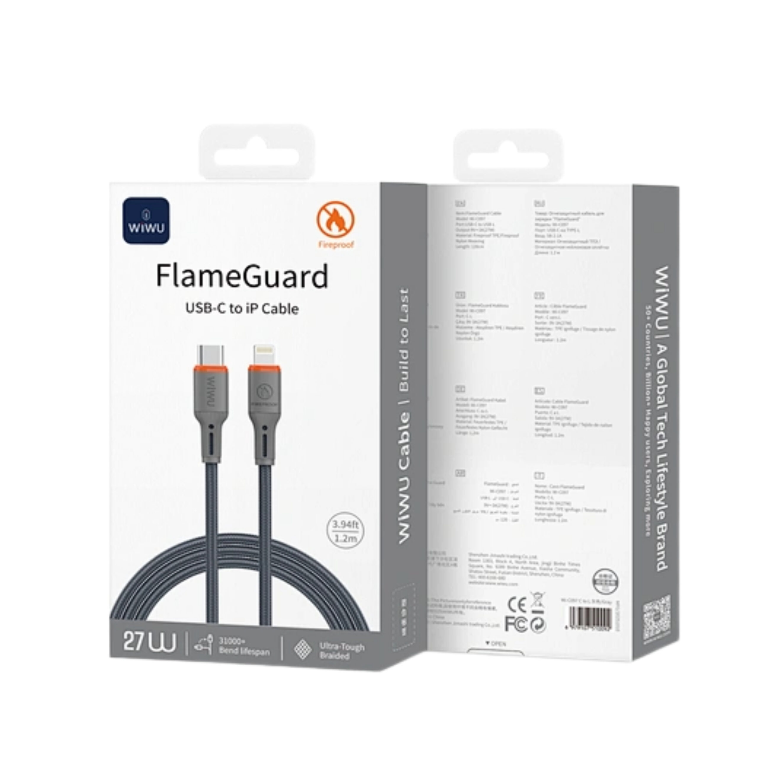 WiWU FlameGuard USB-C to Lightning cable image 1