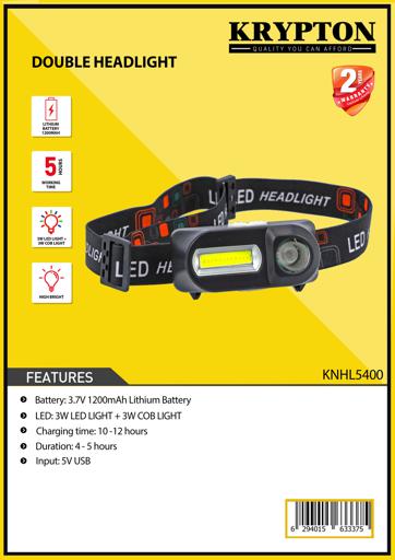 Krypton Double Headlight, Lithium Battery, 3W LED Light image 7