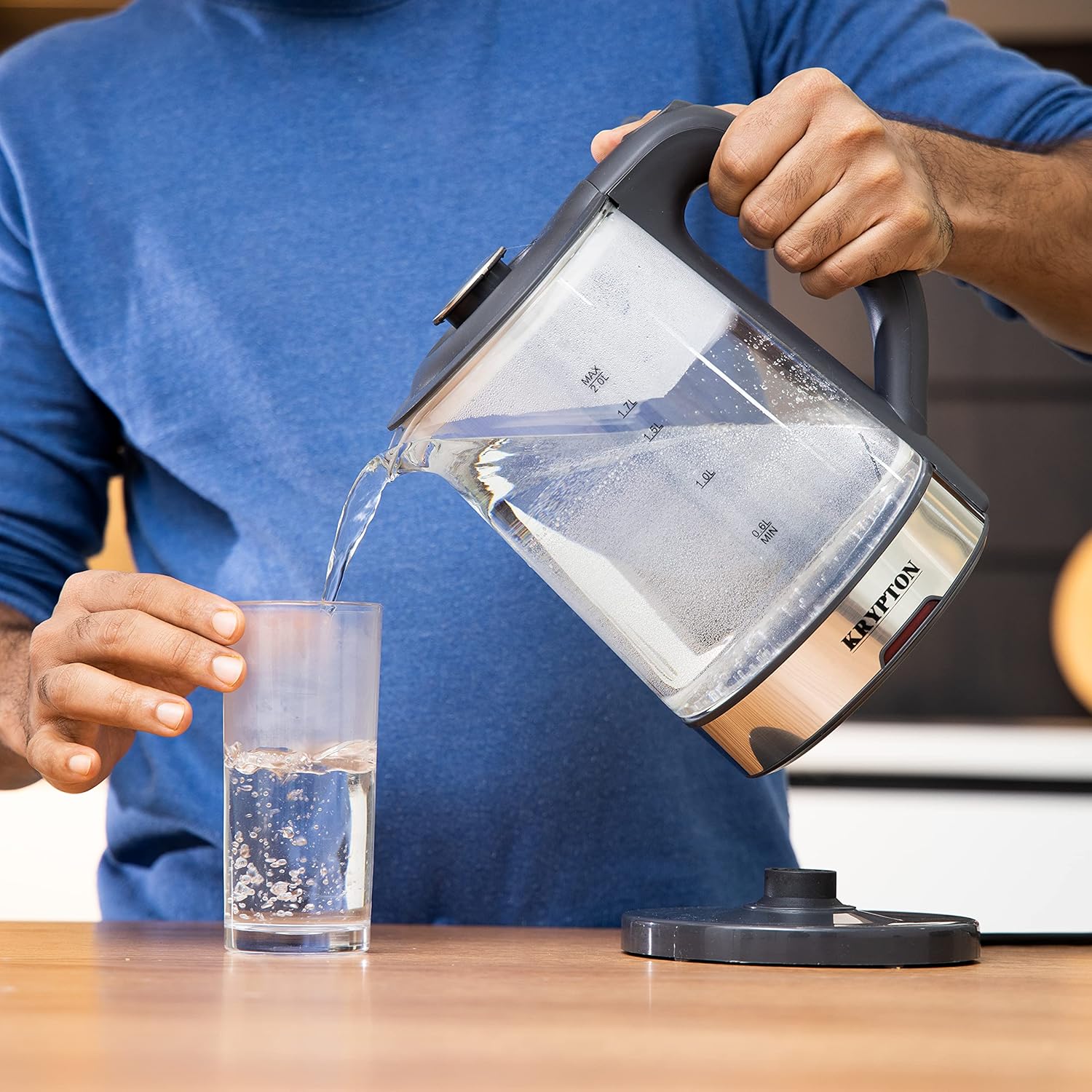 Krypton 1500W Electric Glass Kettle, KNK6221 image 1