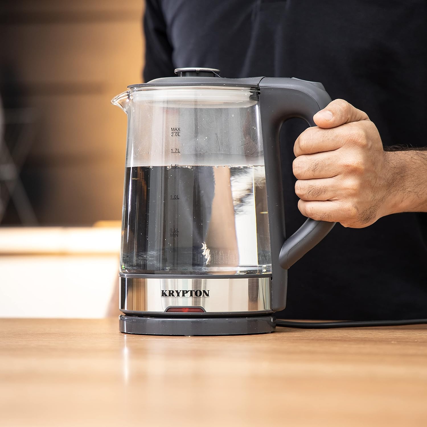 Krypton 1500W Electric Glass Kettle, KNK6221 image 2