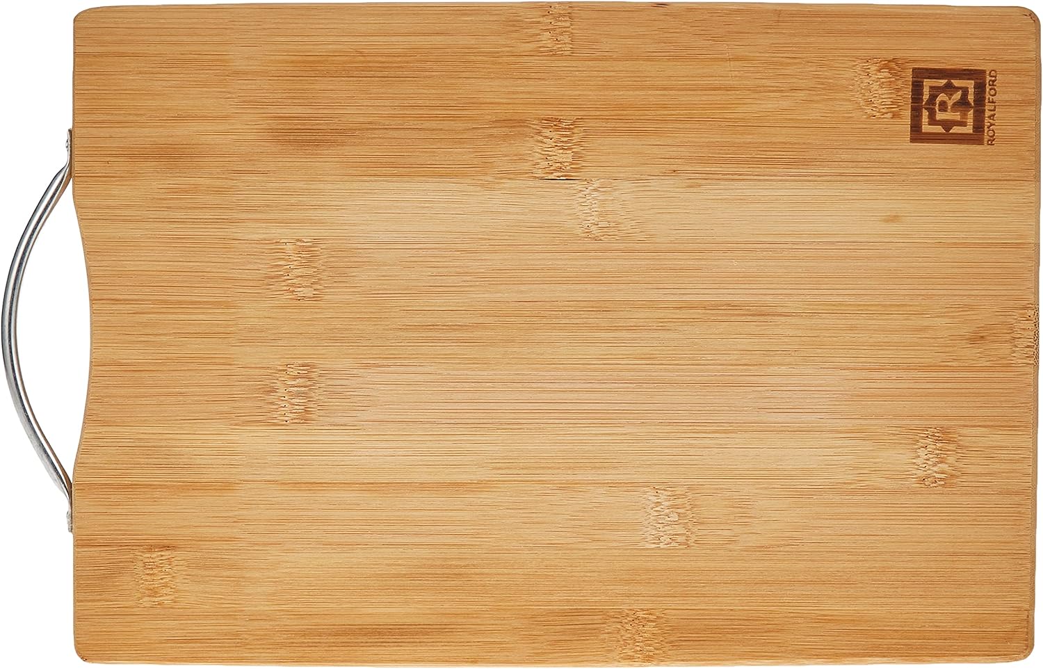 Royalford Organic Bamboo Cutting Board, Rf10238 Strong Metal Handle Durable image 3