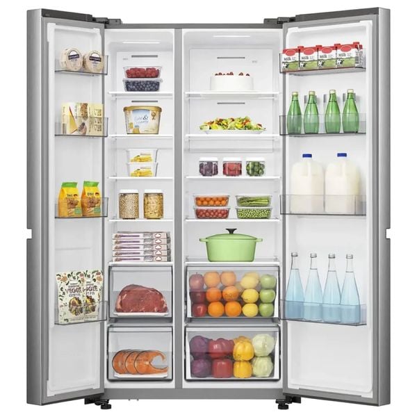Hisense RS869N4ASU - 23ft French Door Refrigerator - Silver image 1