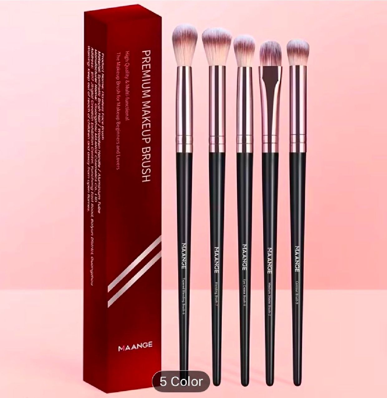 MAANGE 5-Piece Professional Eye Shadow Makeup Brush Set image 1