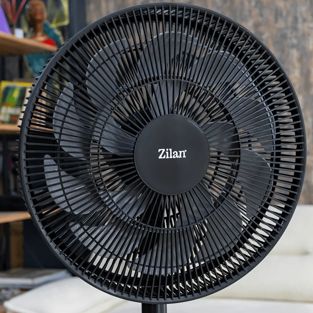 Zilan Stand Fan – 16-Inch Pedestal Fan – 3 Speed Settings – Adjustable Height – Powerful Airflow – Black image 4