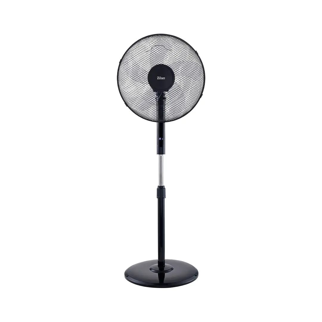 Zilan Floor Fan ZLN4642 – 16-Inch Stand Fan – 3 Speed Settings– Strong Airflow – Plastic & Metal Build – Black image 2