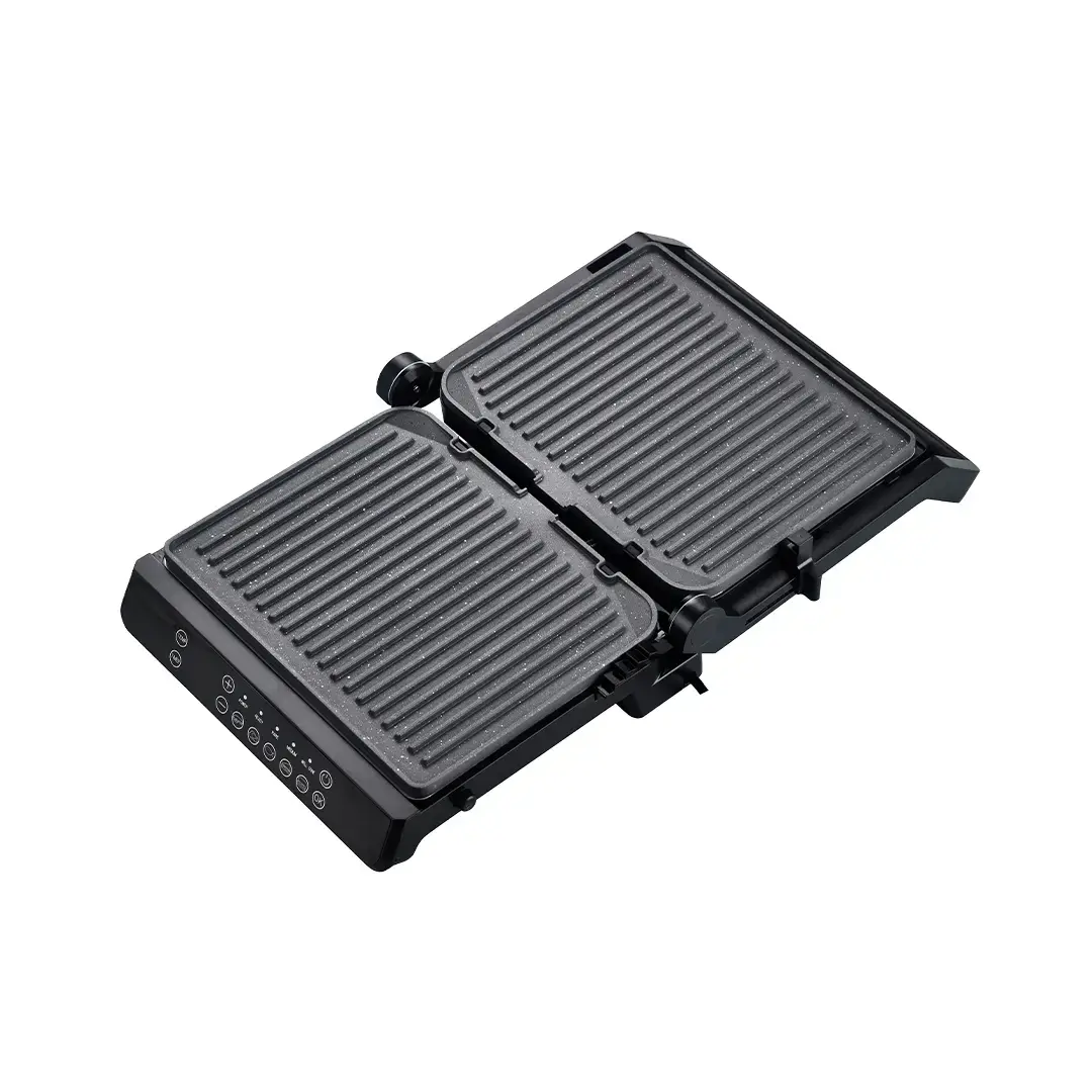 Zilan Digital Grill & Sandwich Maker – Electric Contact Grill with LED Display – Stainless Steel & Plastic – Black/Silver image 2