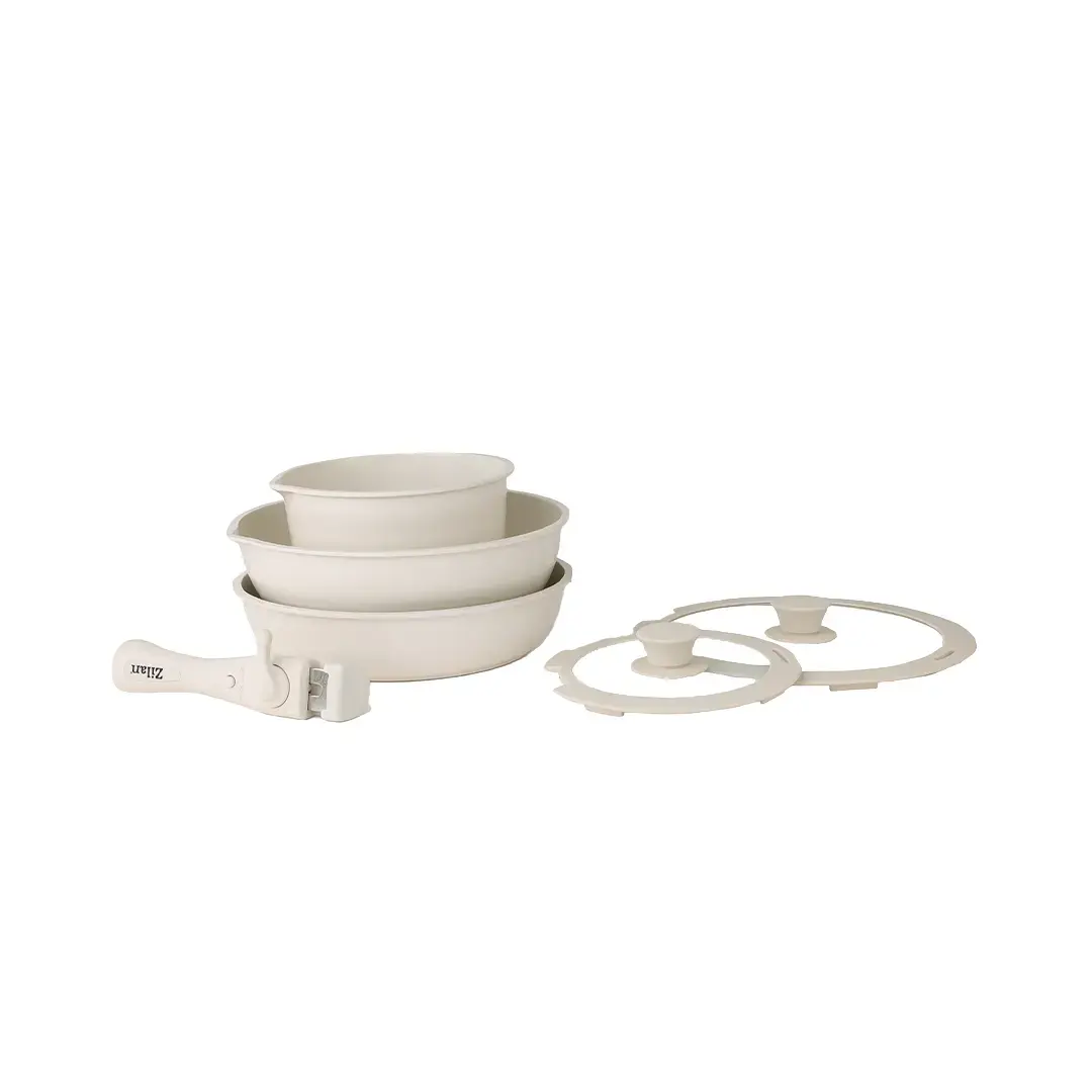 zilan zln0965 8 Pcs Cookware Set (Beige Chef) image 3