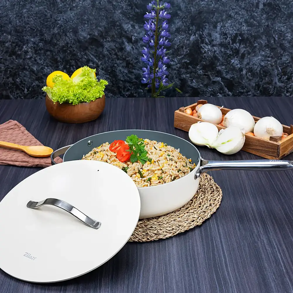 zilan zln0880 28Cm Saute Pan With Lid (Beige Chef) image 2
