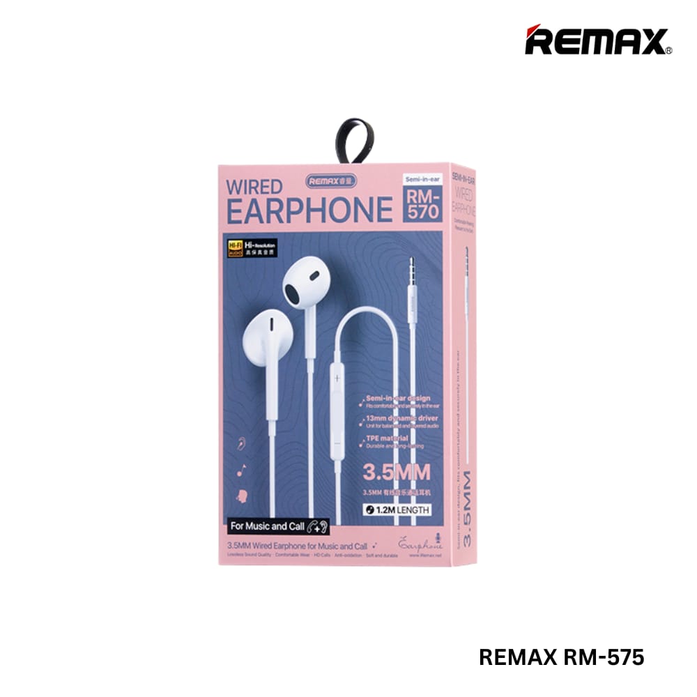Remax RM-570 3.5mm Earphones (1.2m) image 1