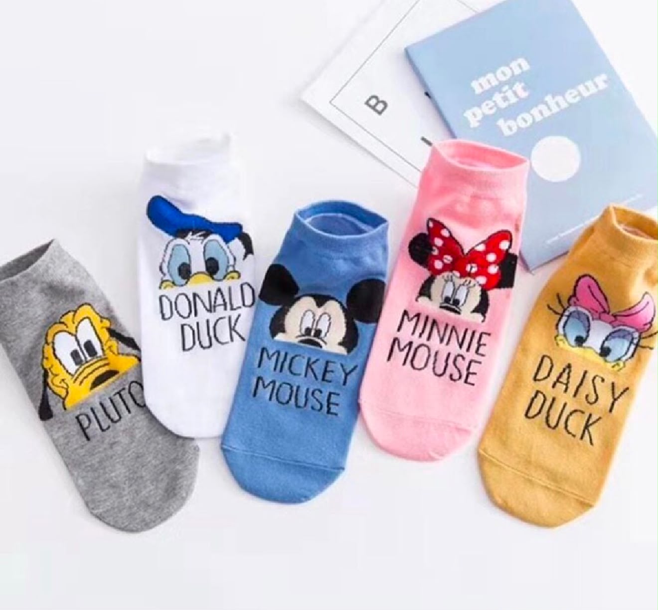5 Pair Cartoon Character Ankle Socks - Cute Casual Socks for Women & Girls color option