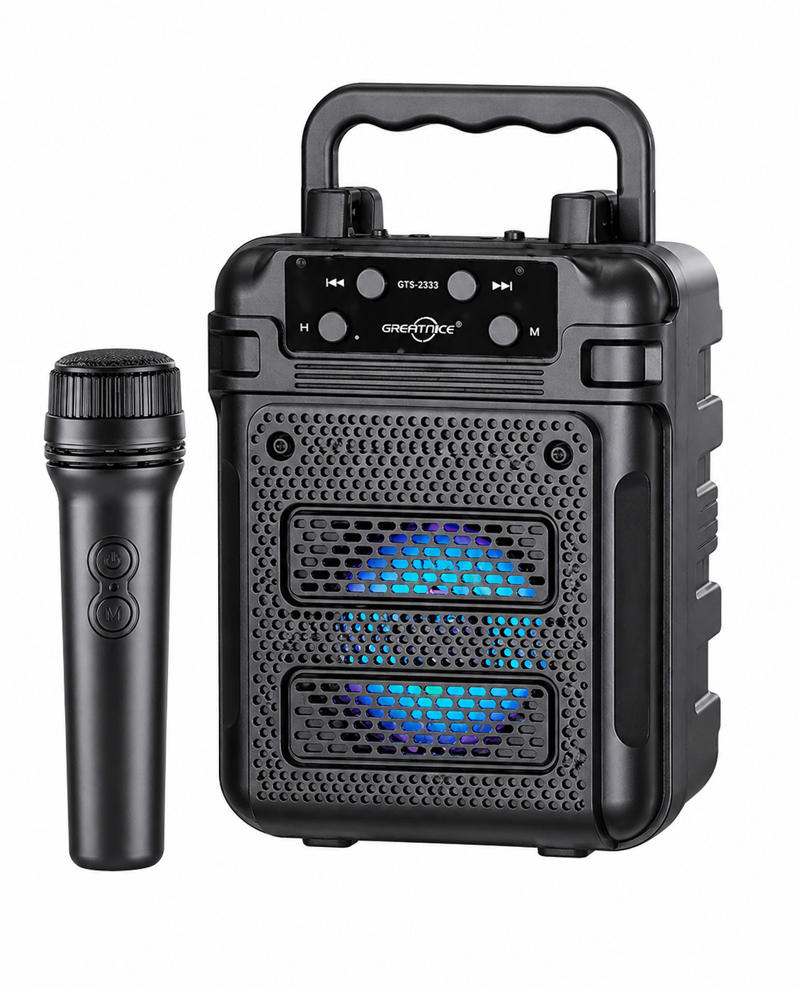 GTS 2333 Mic Speaker – Lights – With Handle – Public Speech Mic image 1