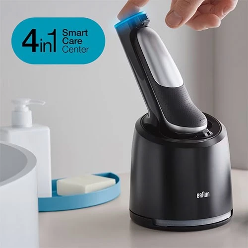 Braun Series 7 Electric Shaver 71-S7200cc - Shaves, Trims, and Adapts with 360° Flex and AutoSense Technology - Silver