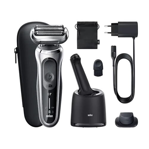 Braun Series 7 Electric Shaver 71-S7200cc - Shaves, Trims, and Adapts with 360° Flex and AutoSense Technology - Silver