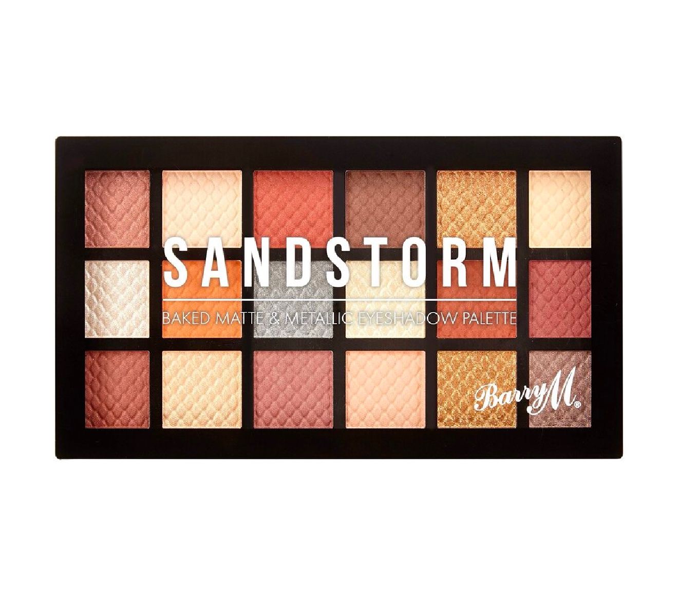 باليت ظلال العيون Barry M Sandstorm – ألوان مطفية ومعدنية مخبوزة – Warm Nude & Sunset Tones color option
