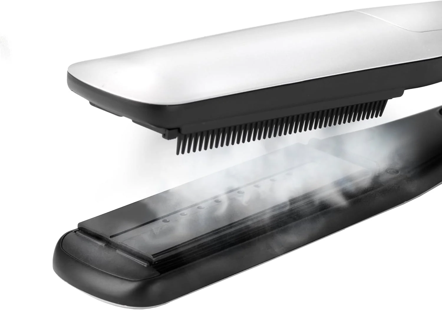 BaByliss ST595SDE Steam Hair Straightener with 5 Temperature Settings, Ceramic, Silver