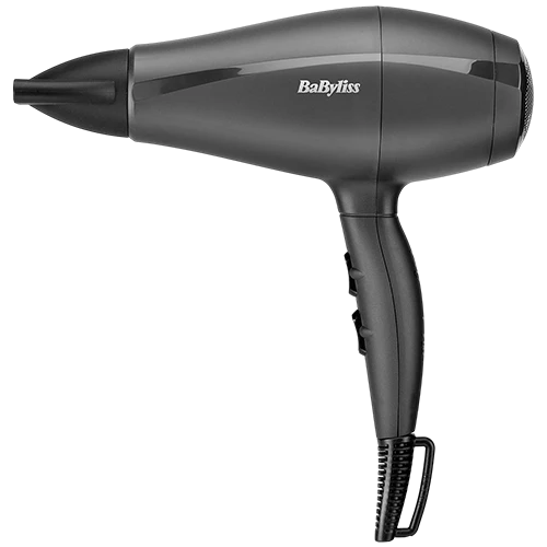 BaByliss Super Light Pro Italian Performance Professional Hair Dryer 5910SDE - 2000W Motor - 95 km/h Airflow Speed - Ionic Technology - 3 Heat & 2 Speed Settings - Grey