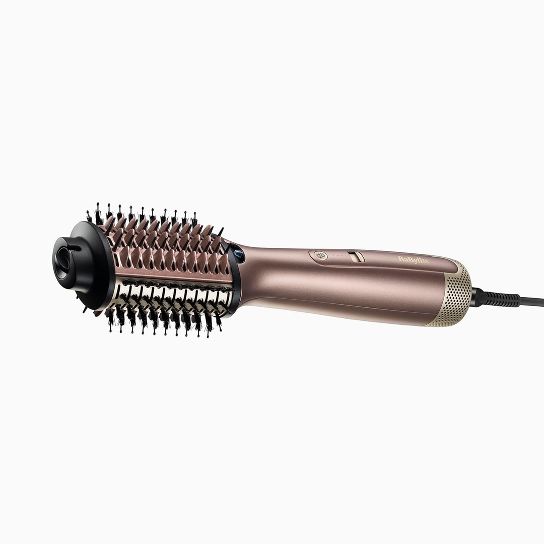 BaByliss Airbrush Large Oval Styling Brush – 1000W Hot Air Styler – Large Oval Barrel – Rose Gold
