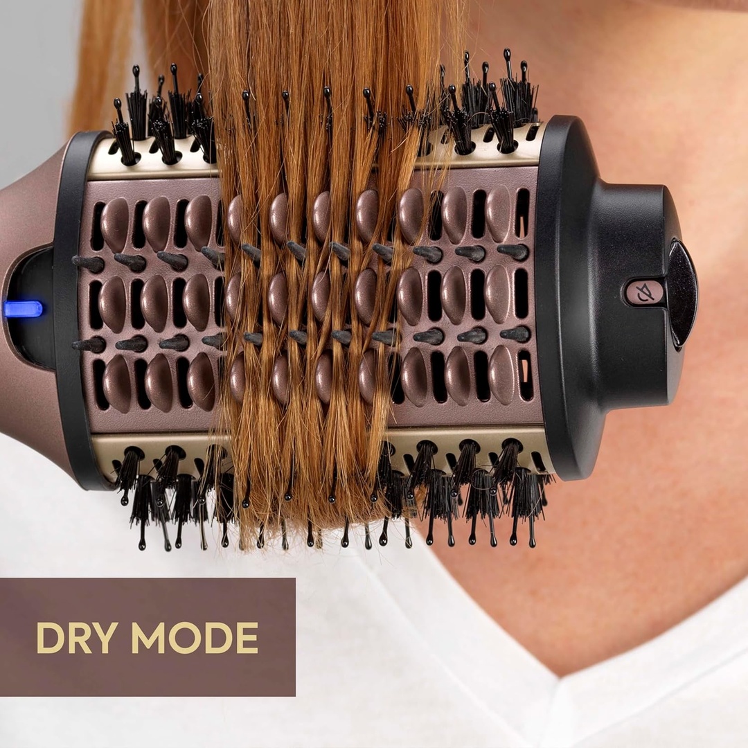 BaByliss Airbrush Large Oval Styling Brush – 1000W Hot Air Styler – Large Oval Barrel – Rose Gold