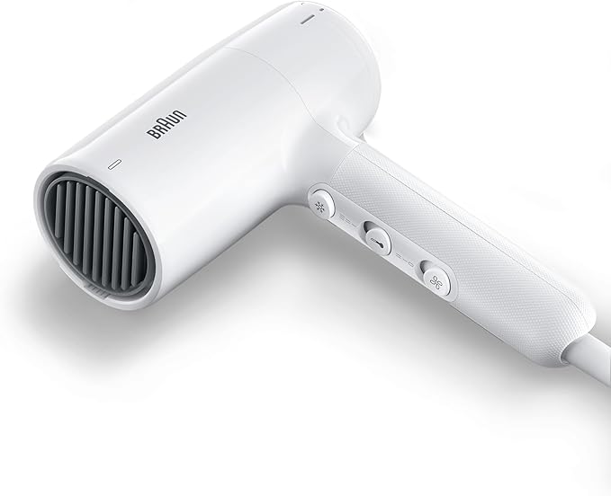 Braun Hair Dryer BRHD226SDE – 2200W – Ionic Technology – Diffuser & Precision Nozzle – White