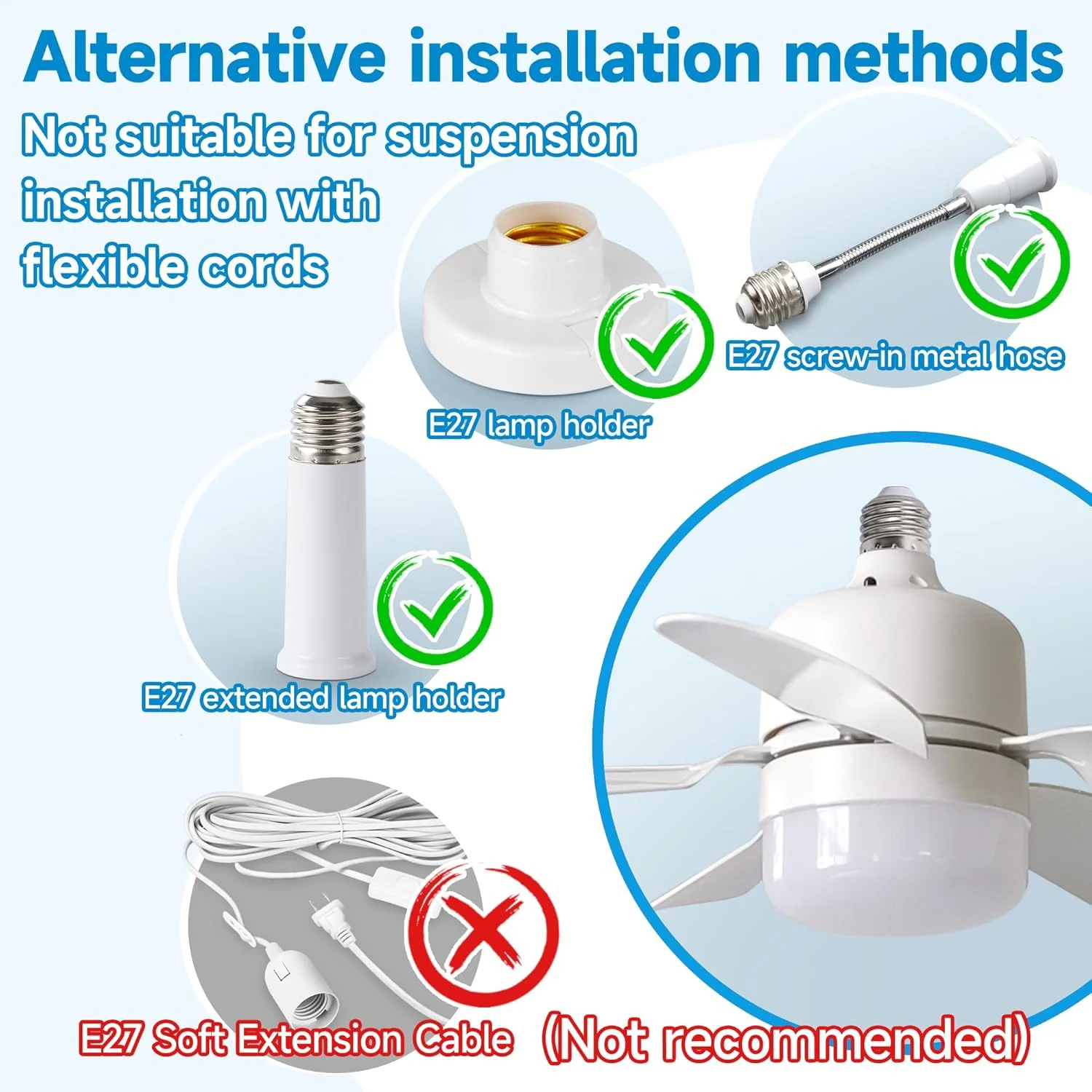 Ceiling Fans with Lights and Remote Control, 3 Speeds, 3 Color Temperature, Timing, 5 Blades Ceiling Fan- (White)