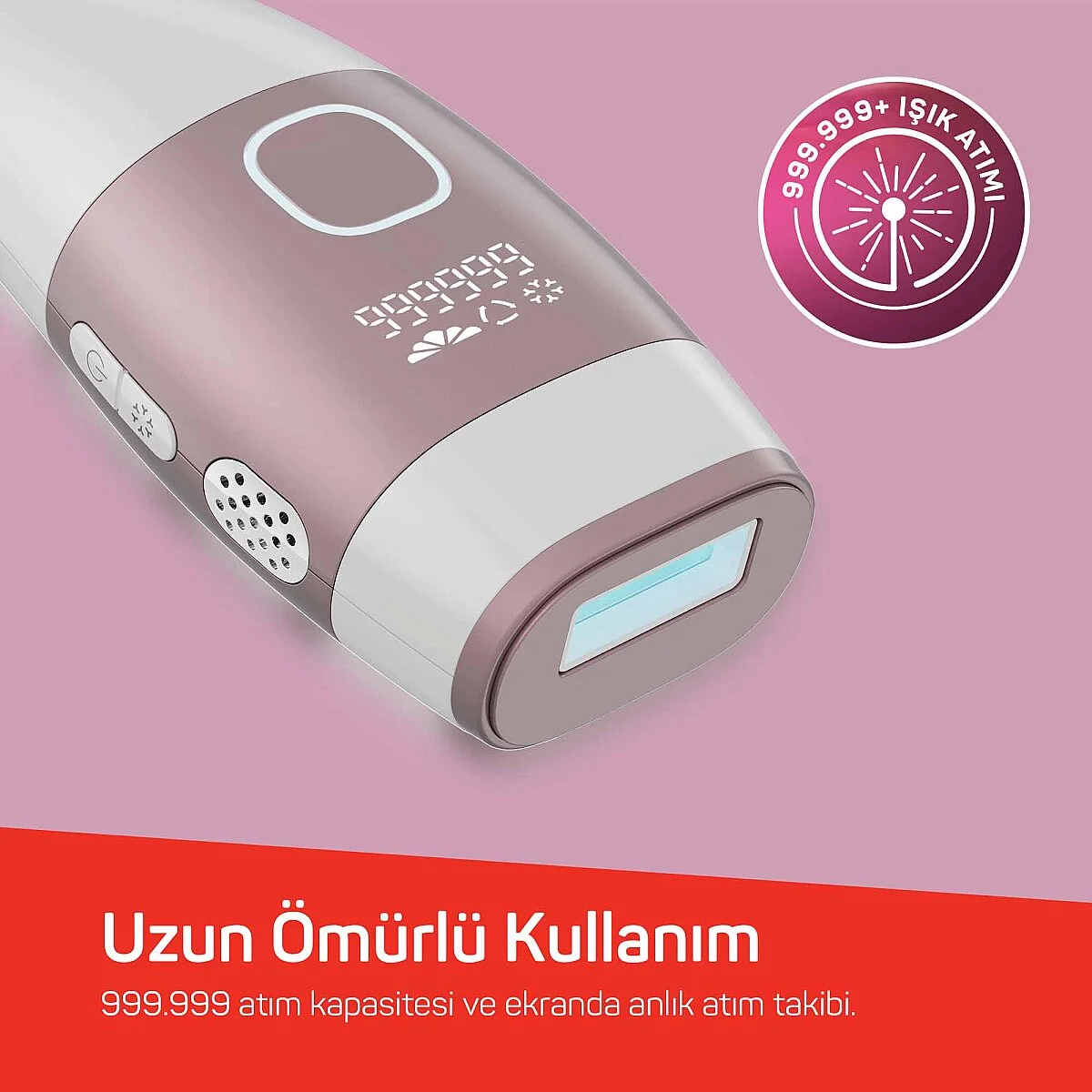 Arzum AR5176 SateenTouch IPL Laser Hair Removal, 999,999 Pulses , Cooled, 5 Speed Settings, Automatic Mode