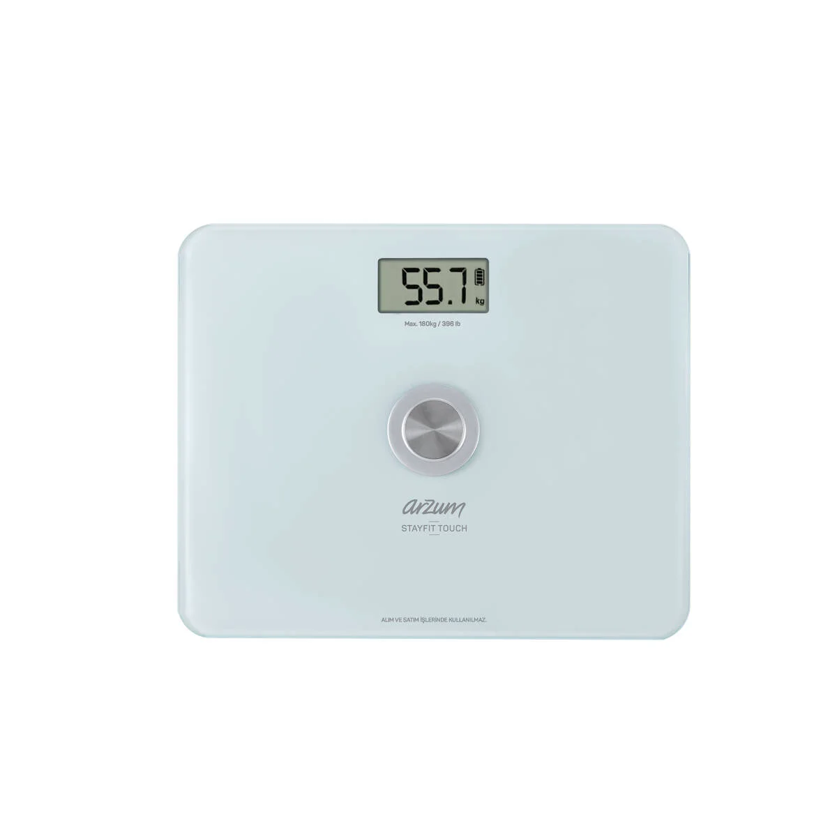 Arzum AR5126 Stayfit Touch Glass White Scale, Battery-Free Operation, Up to 180 kg Weight Capacity, White color option