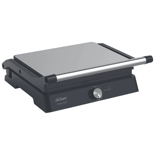 Arzum Panini Maxi Sandwich Maker AR2086 - High Power 2200 W - Adjustable Temperature Control - Non-Stick Removable Plates - Multifunctional Sandwich Press & Grill - Ergonomic Design - Inox color option