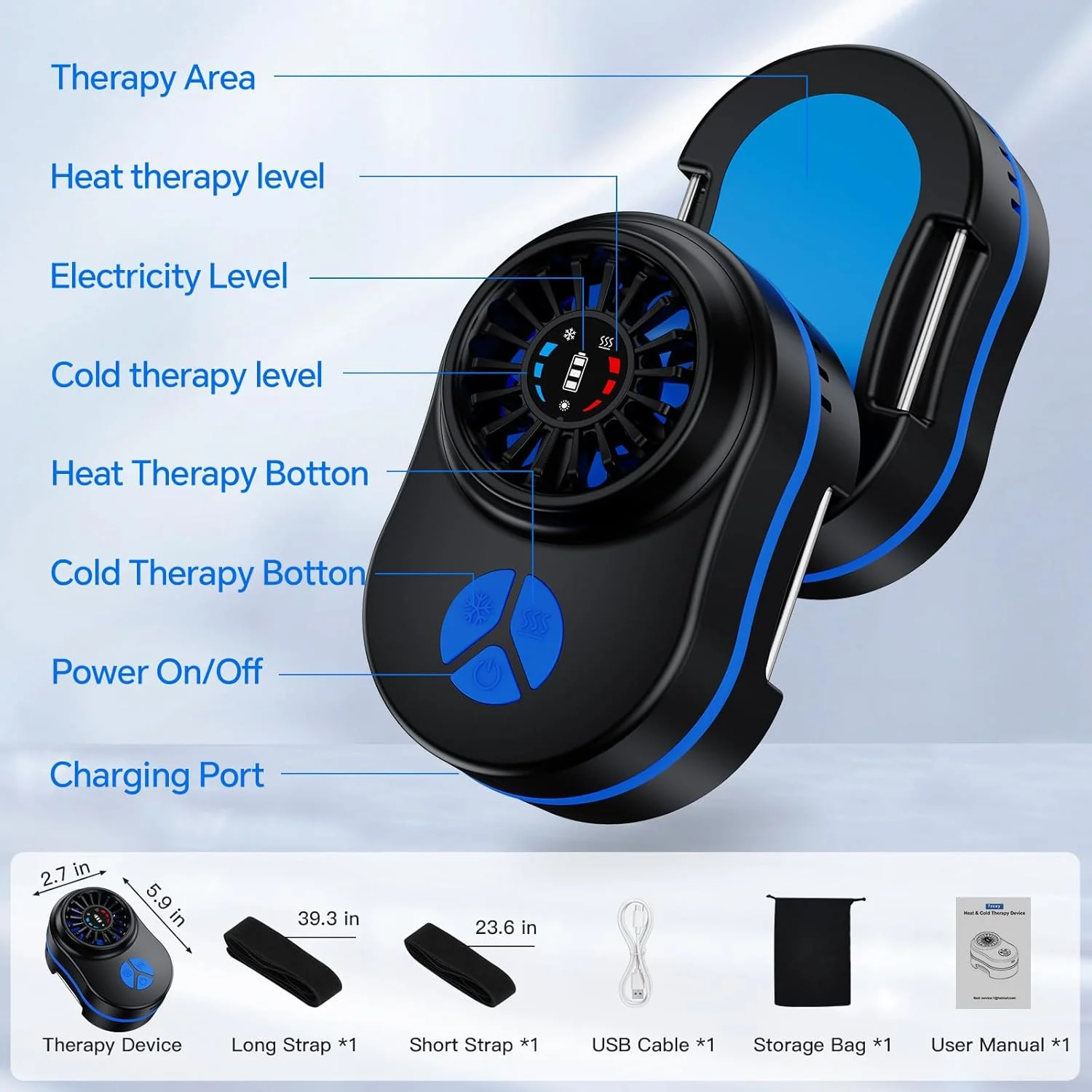 3-in-1 Cold Therapy Device & Thermal Cube for Pain Relief & Muscle Recovery for Heating, Cooling & Contrast Recovery