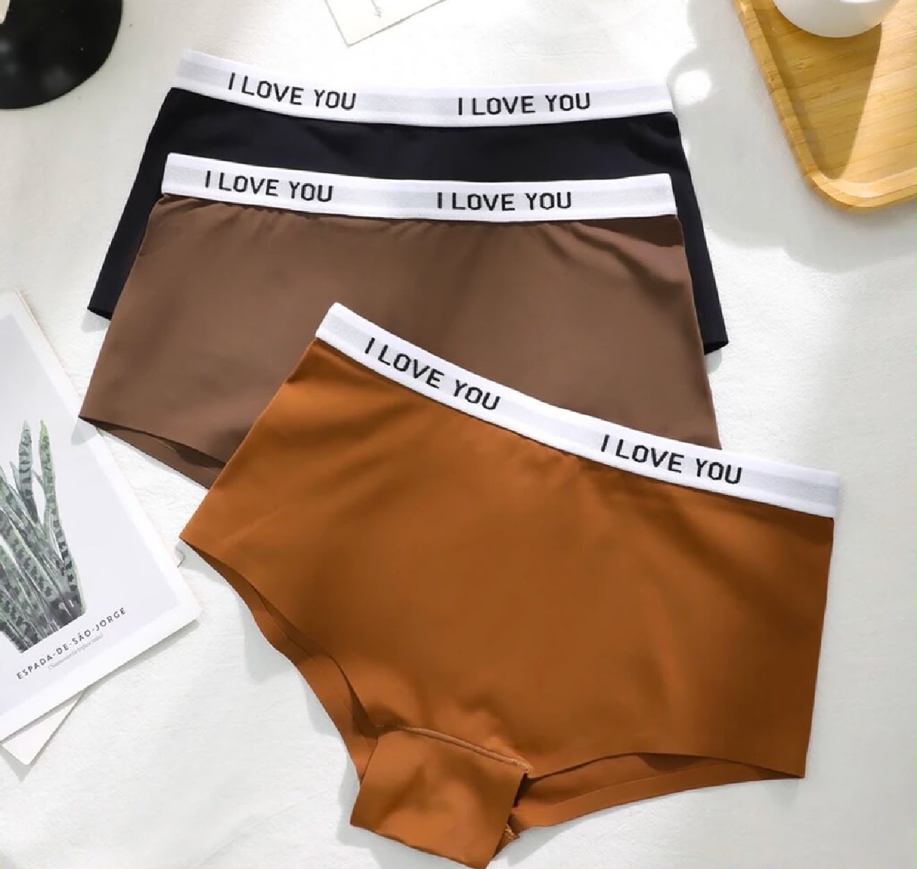 Y2K Aesthetic I LOVE YOU Seamless Boyshorts Multi-Pack color option