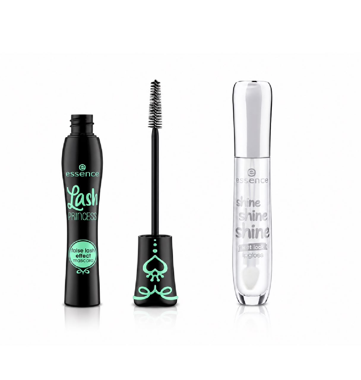 Essence Makeup Set – Lash Princess False Lash Effect Mascara & Shine Shine Shine Wet Look Lip Gloss