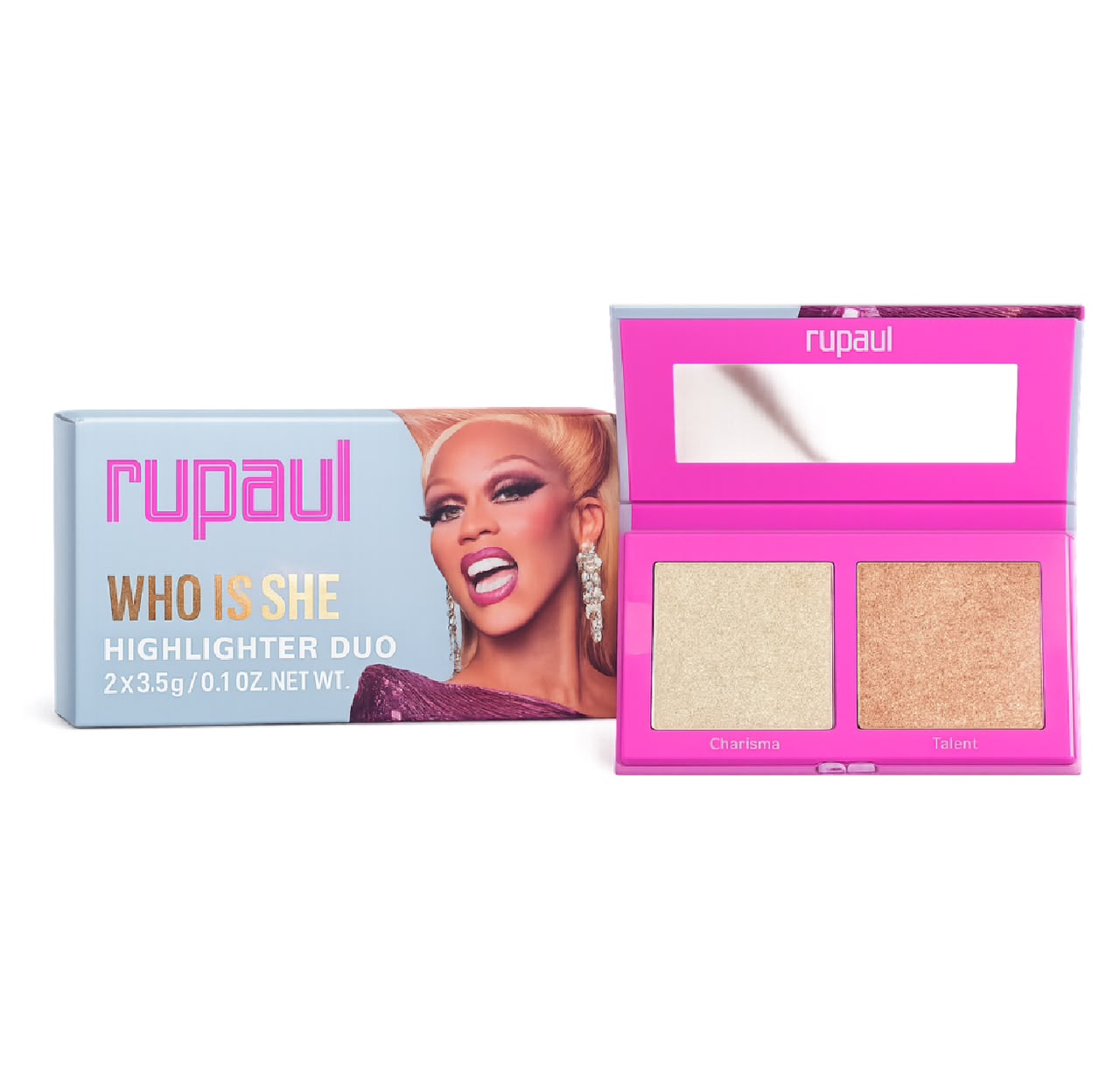 RuPaul Who Is She Highlighter Duo – 2 Shades Highlighter Palette
