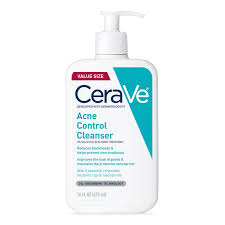 CeraVe Acne Cleanser + Acne Control Cleanser with 2% Salicylic Acid for Oily & Acne-Prone Skin + 473ml