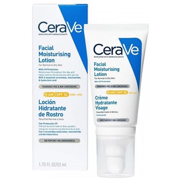 لۆشنی دژەخۆری CeraVe SPF 30 - پێست شێدار دەکات و دەیپارێزێت لە تیشکی خۆر، 52 مل color option