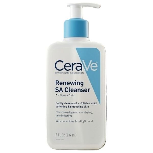 جێڵی پاککەرەوەی نوێکردنەوەی CeraVe بە ترشی سالیسیلیک - پاککردنەوە و قڵیشاندنی پێست بۆ باشترکردن و نەرمکردنی پێکهاتەی پێست، 237 مل
