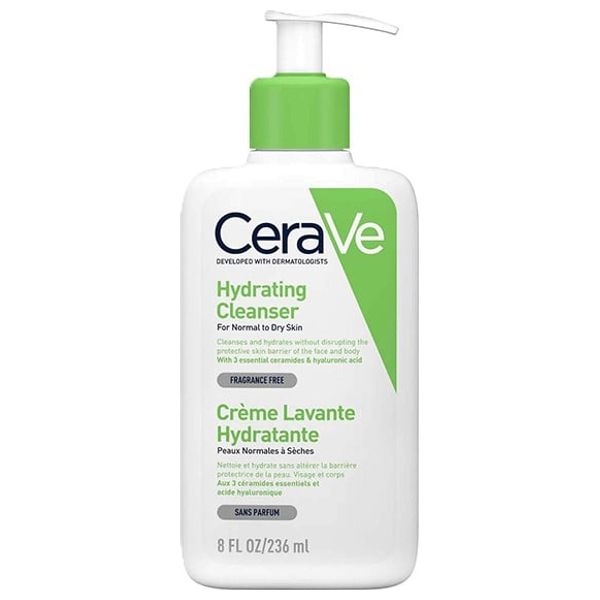 پاککەرەوەی شێدارکەرەوەی CeraVe - بۆ پێستی ئاسایی و وشک دەپارێزێت، ٢٣٦ مل