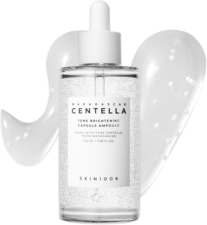 SKIN1004 ماداگاسکار سێنتێلا ئامپوڵی کەپسوڵی ڕووناککردنەوەی پێست - یارمەتیدەرە بۆ یەکخستنی ڕەنگی پێست و کەمکردنەوەی لکە و تۆخییەکانی پێست، 100 مل