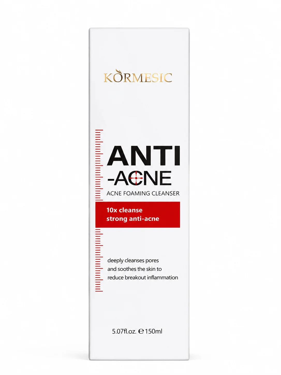 KORMESIC Wholesale Private Labels OEM Anti-Acne Cleansing Mousse Cleanser Face Wash Face Clean color option