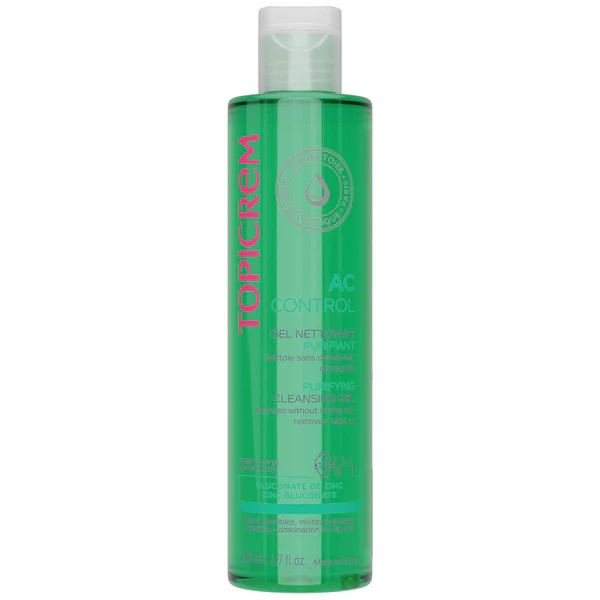 TOPICREM AC Control Purifying Cleansing Gel for Face & Body – 200 ml