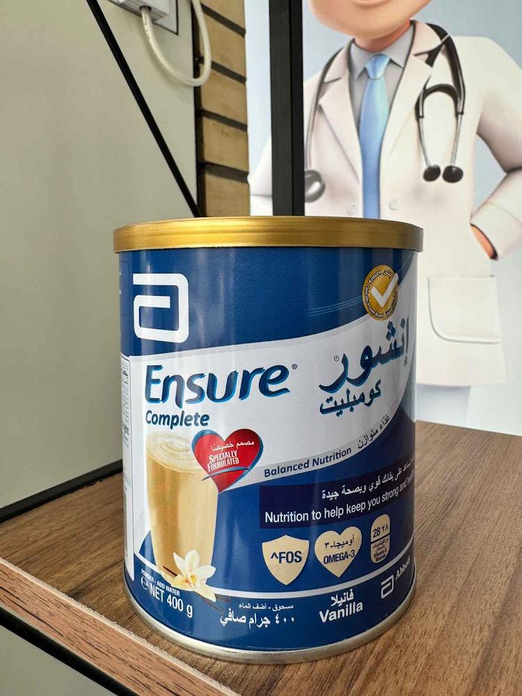 Ensure Complete Nutritional Supplement + Balanced Nutrition with Omega-3 + 400g + Vanilla Flavor