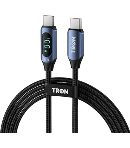 TRON USB-C to USB-C Cable – 100W Fast Charging – 5FT color option