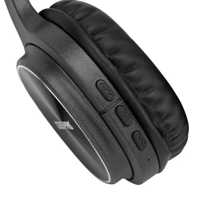 Geepas GHP4702 هێدفۆنی بلوتوس – بە وایەر و بێ وایەر، دەنگی HD، باتری تا 10 کاتژمێر، مایکی ناوخۆ و ڕادیۆی FM – ڕەش
